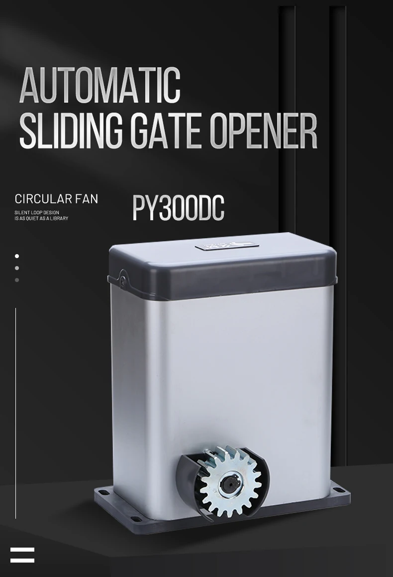 Modern Design SOLAR Powered PY300DC Electronic Sliding Gate Motor 300KG ...