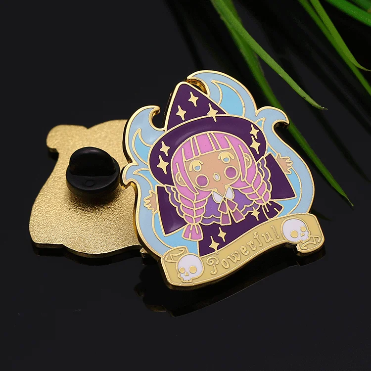 Custom Metal High Quality Big Size Black Cartoon Hard Enamel Girl Sexy