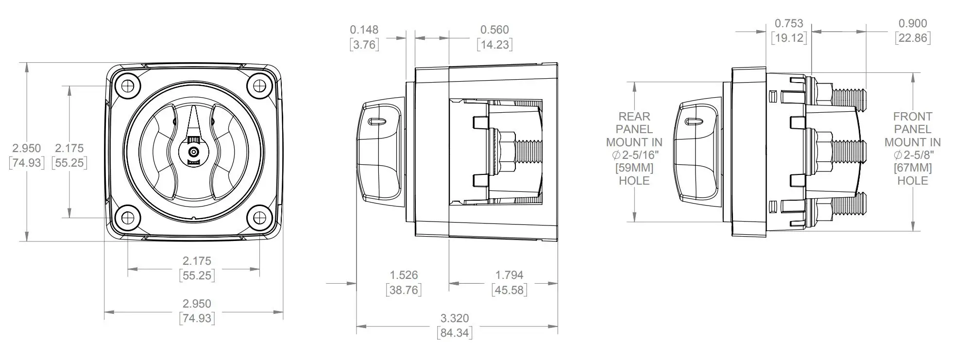 6006 Battery Disconnect Switch Main Battery Isolator Switch For Marine
