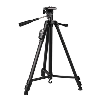 3388 Aluminum Alloy Professional Tripod for Retractable Height Button Hook Portable Handle Digital Camera Holder