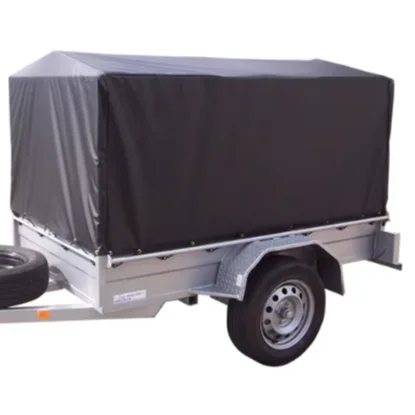 Lona impermeable para camión negra de 18 oz, de material PVC anti-UV, resistente, personalizable, directo de fábrica