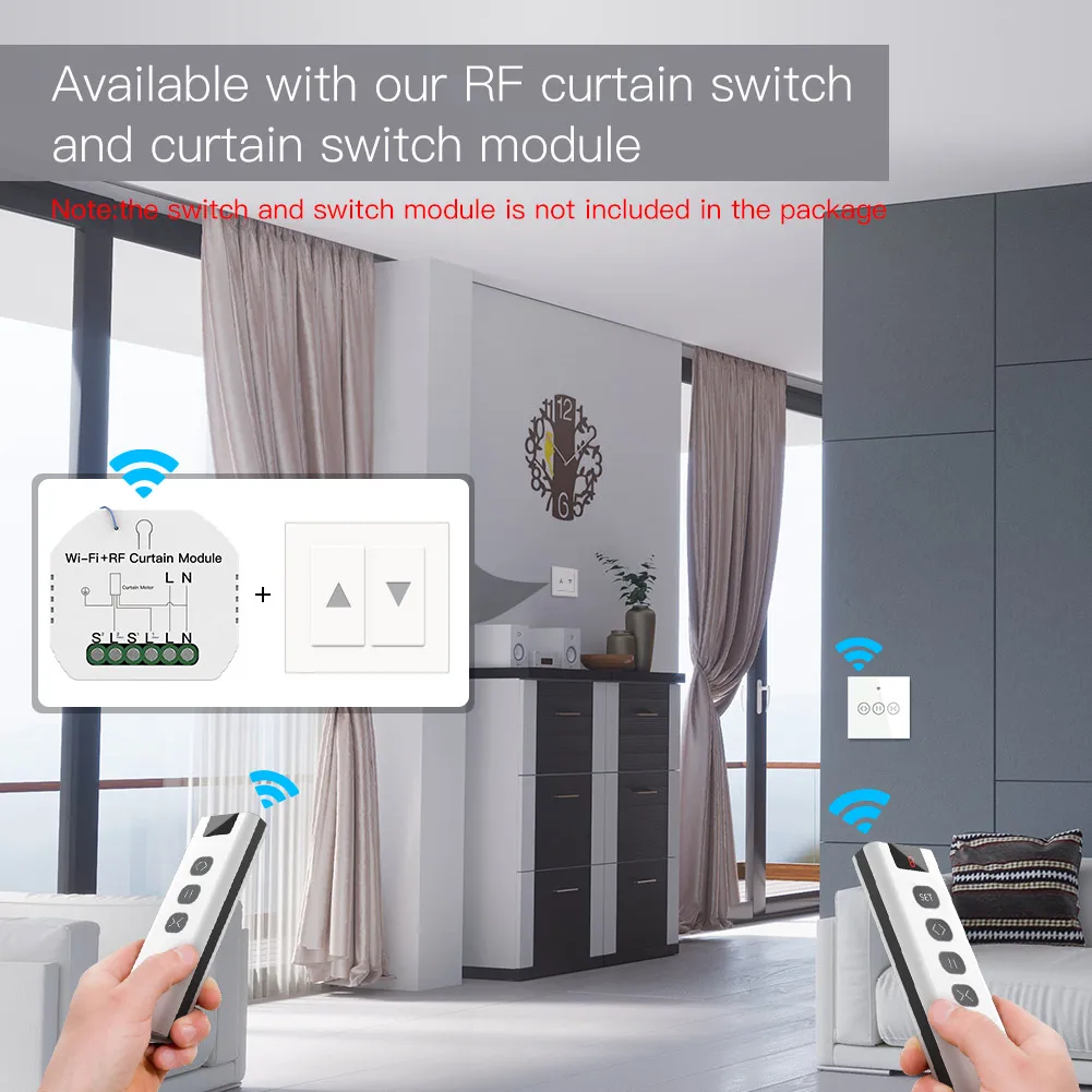 9 or 1 Channels RF433 Remote Controller for Controlling WiFi Curtain Switch RF Roller Blinds Module Curtain Accessories Emitter