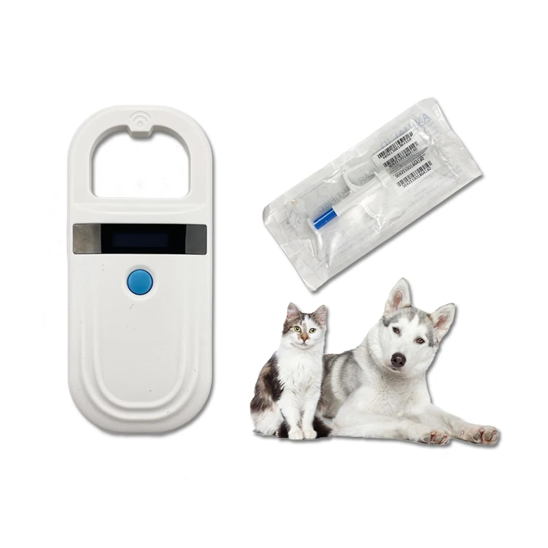 Handheld Animal Microchip Reader 134.2kHz RFID Scanner ISO11784/5 FDX-B for Dog Cat Vet Microchip ID Scanner with OLED