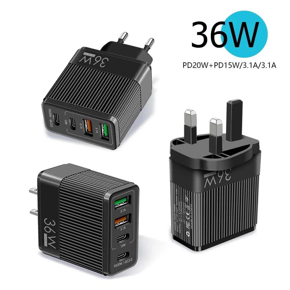 UNIQO Spina caricabatterie da muro Quick Charge 3.0 da 18 Watt, porta USB per ricarica veloce, fino all'80% di carica dello smartphone in 30 min UNIQO Spina caricabatterie da muro Quick Charge 3.0 da 18 Watt, porta USB per ricarica veloce, fino all'80% di carica dello smartphone in 30 min