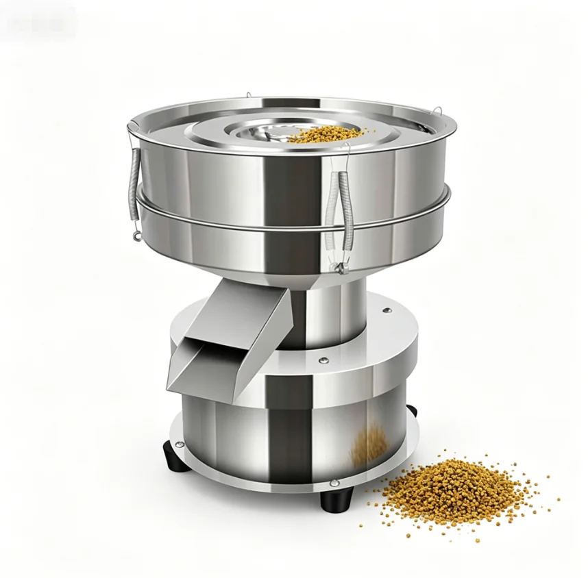 Automatic Table Top Vibratory Screening Machine | High Efficiency 220V for Flour, Corn Meal & Sweet Potato Starch Processing