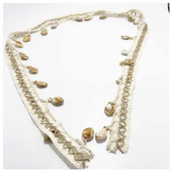 High-end Chinese style clothing decoration shell pendant hand-woven lace custom wholesale