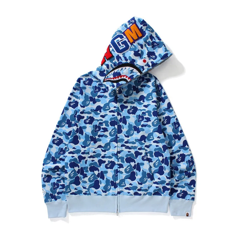 bape moletom com capuz light blue