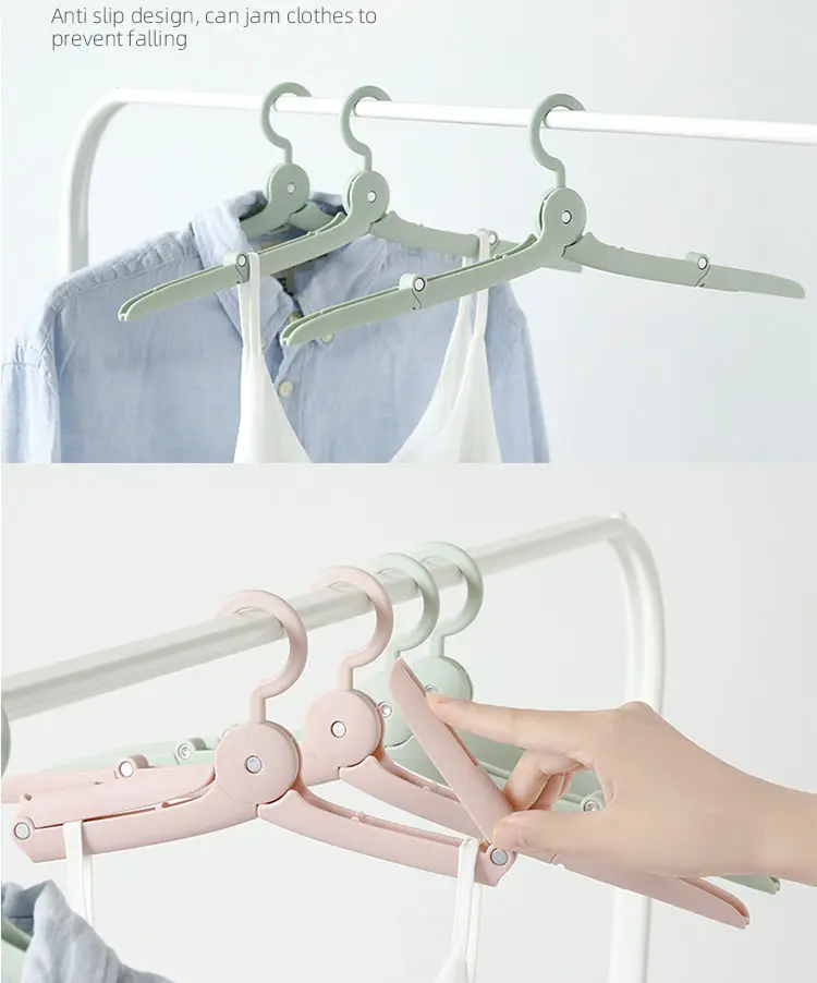 Travel mini portable travel hangers dormitory multi-functional hangers travel folding hangers storage device manufacture