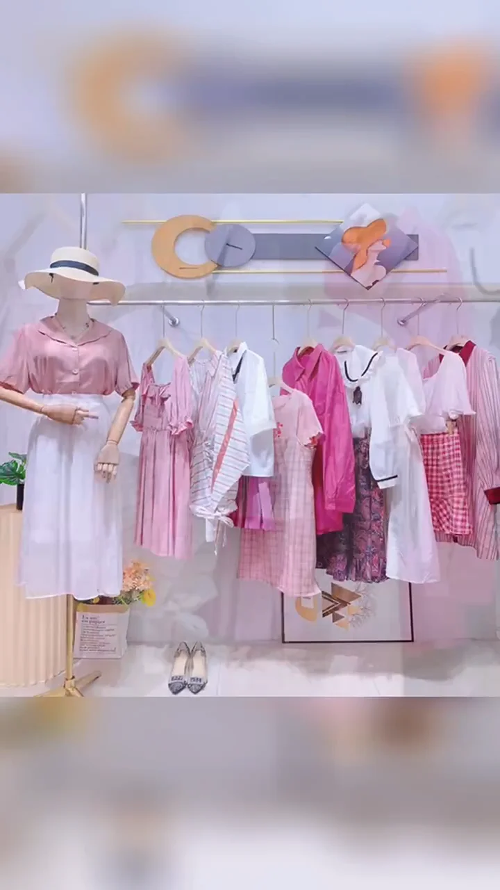 Factory Brand Clothes Apparel Stock Ladies Summer Cotton Dress