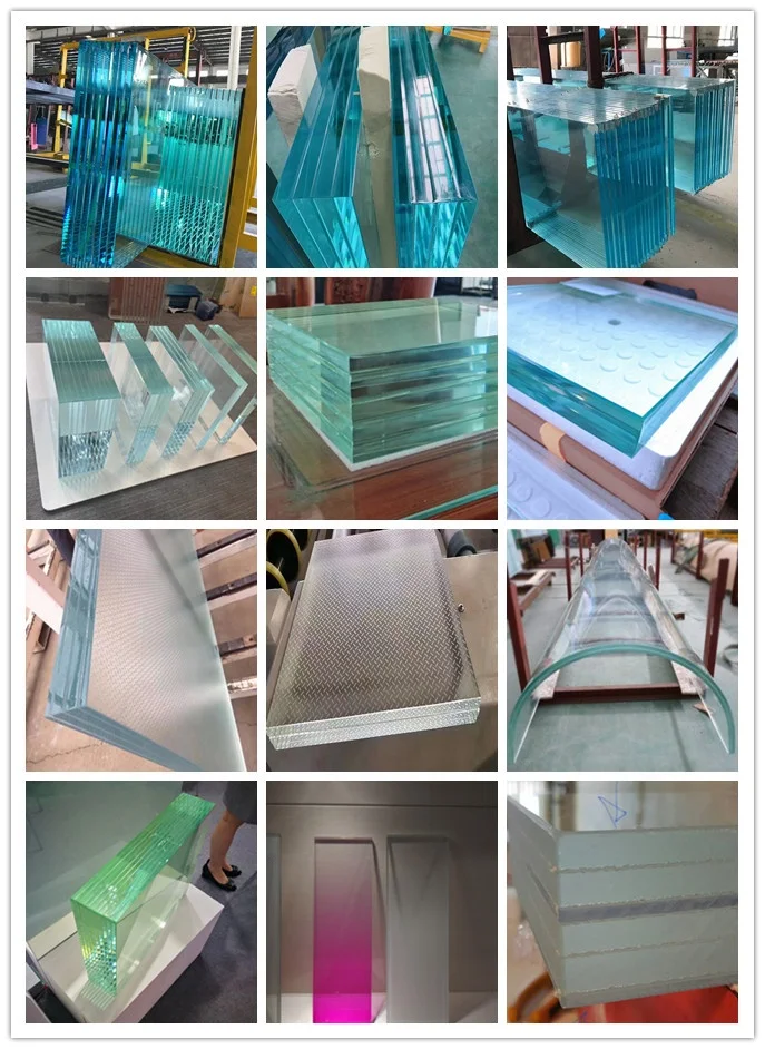 Cnc Skylight Roof Large Big Size Double Layer Pvb Pin Fixed Transparent Anti-shock 12mm 15mm Price Good 17,52 mm Tempered Glass