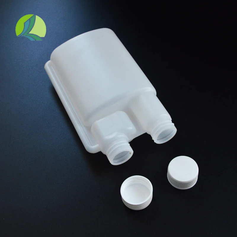 100ml 250ml 500ml 1000ml HDPE Plastic Double Chamber Metering Bottle Laboratory Double Neck Bottle Dispenser