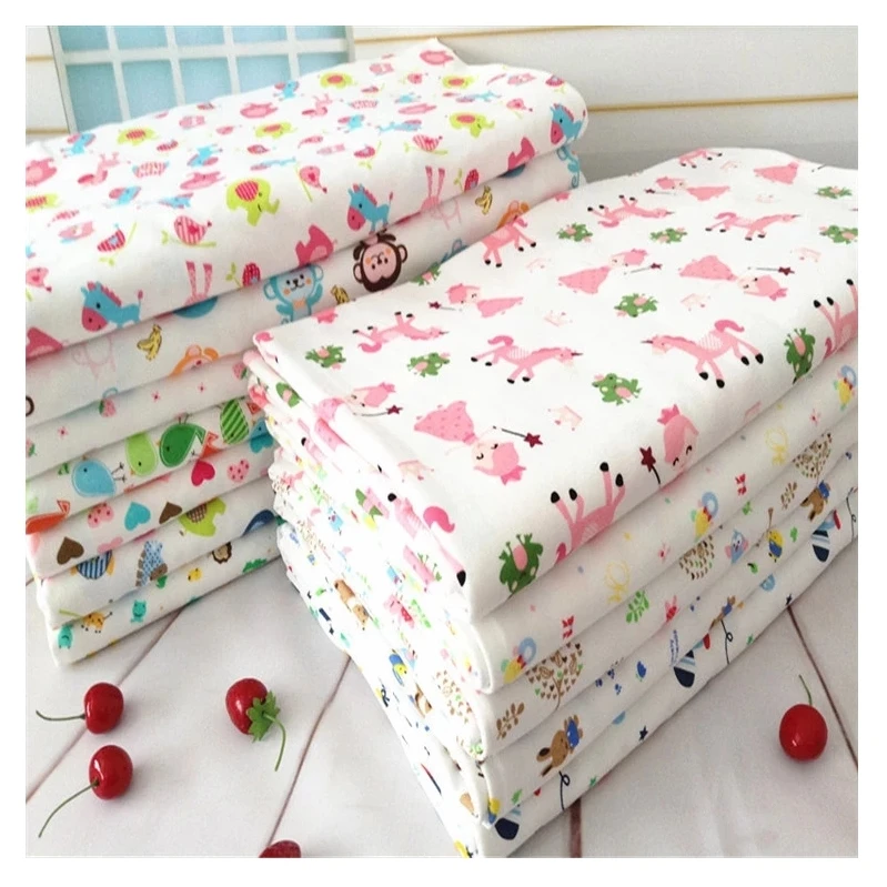 100 Cotton Material Custom Design Children Clothes Baby Pyjamas Flannel  Fabric Cotton Flannel
