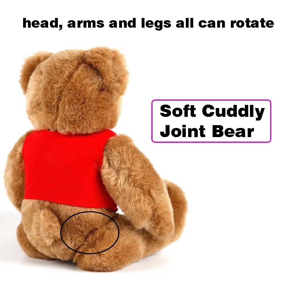Soft Bear Toy Customize Soft Stuffed Animal BearsToy Red Plush Giant Teddy Bear Stuffed Toy  T Shirt