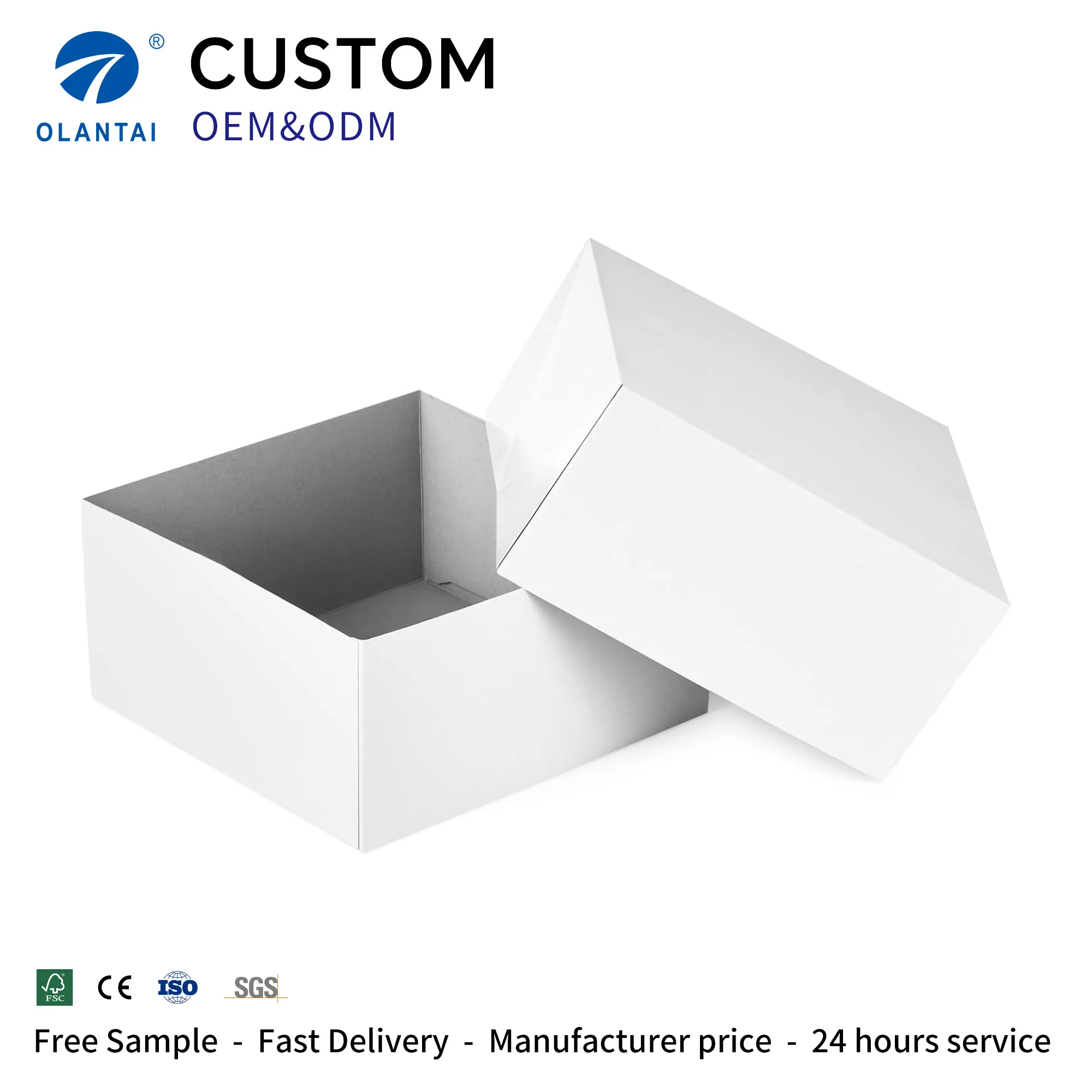 Eco-Friendly Reusable White Folding Gift Box with Kraft Paper Customizable Colors and Sizes for Packaging and Gift Giving