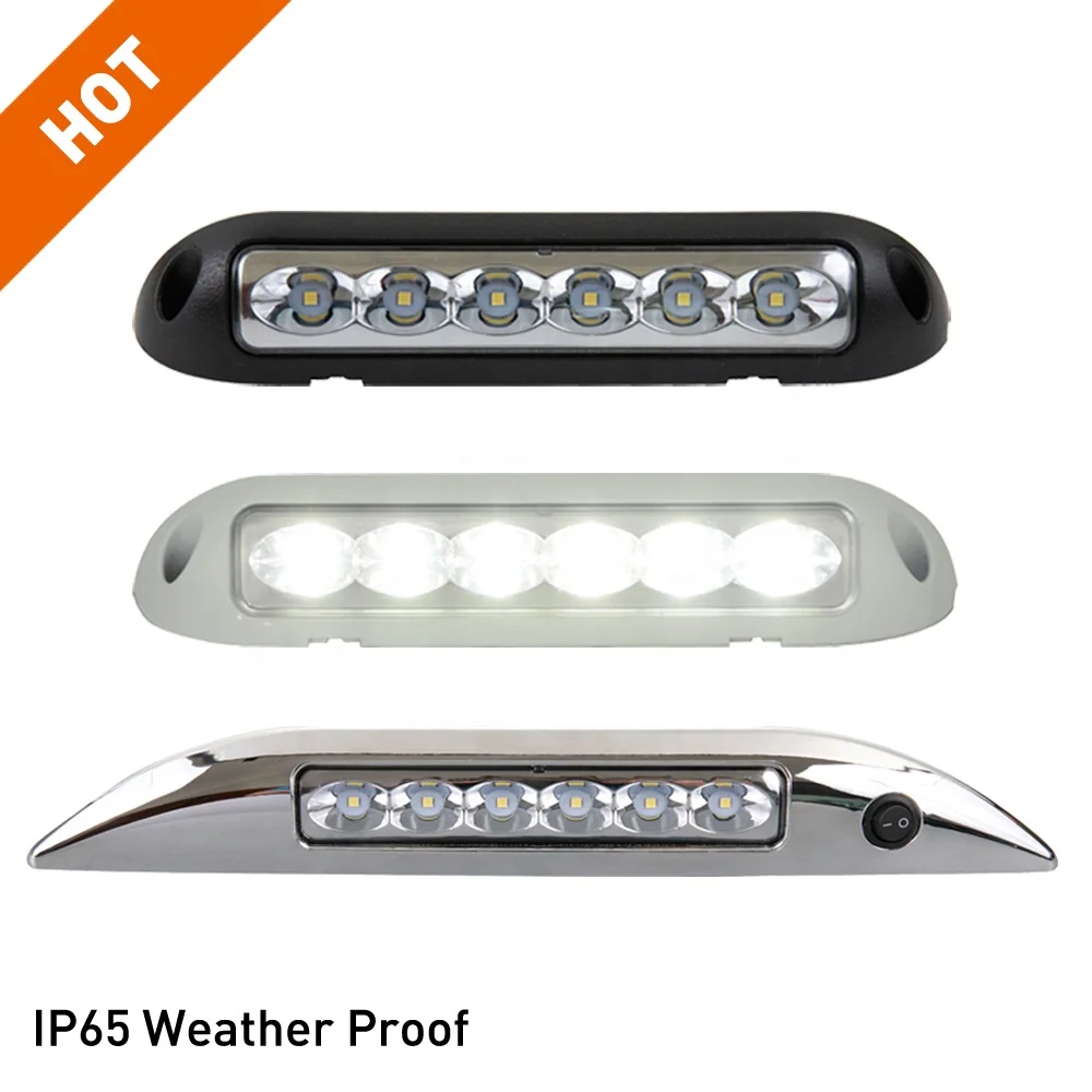 Slim LED Awning/Porch Light RV Caravan Camper Interior Utility Light With Switch CE/RoHS/REACH Certified