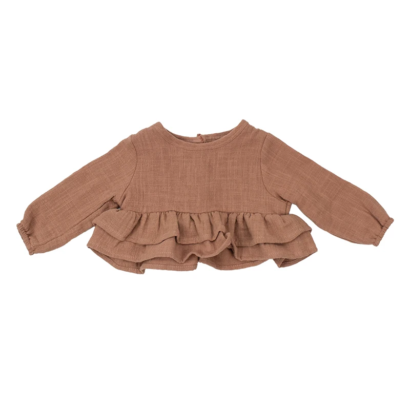 Оптовая продажа, милый и модный летний топ ручной работы для маленьких девочек из 100% хлопка