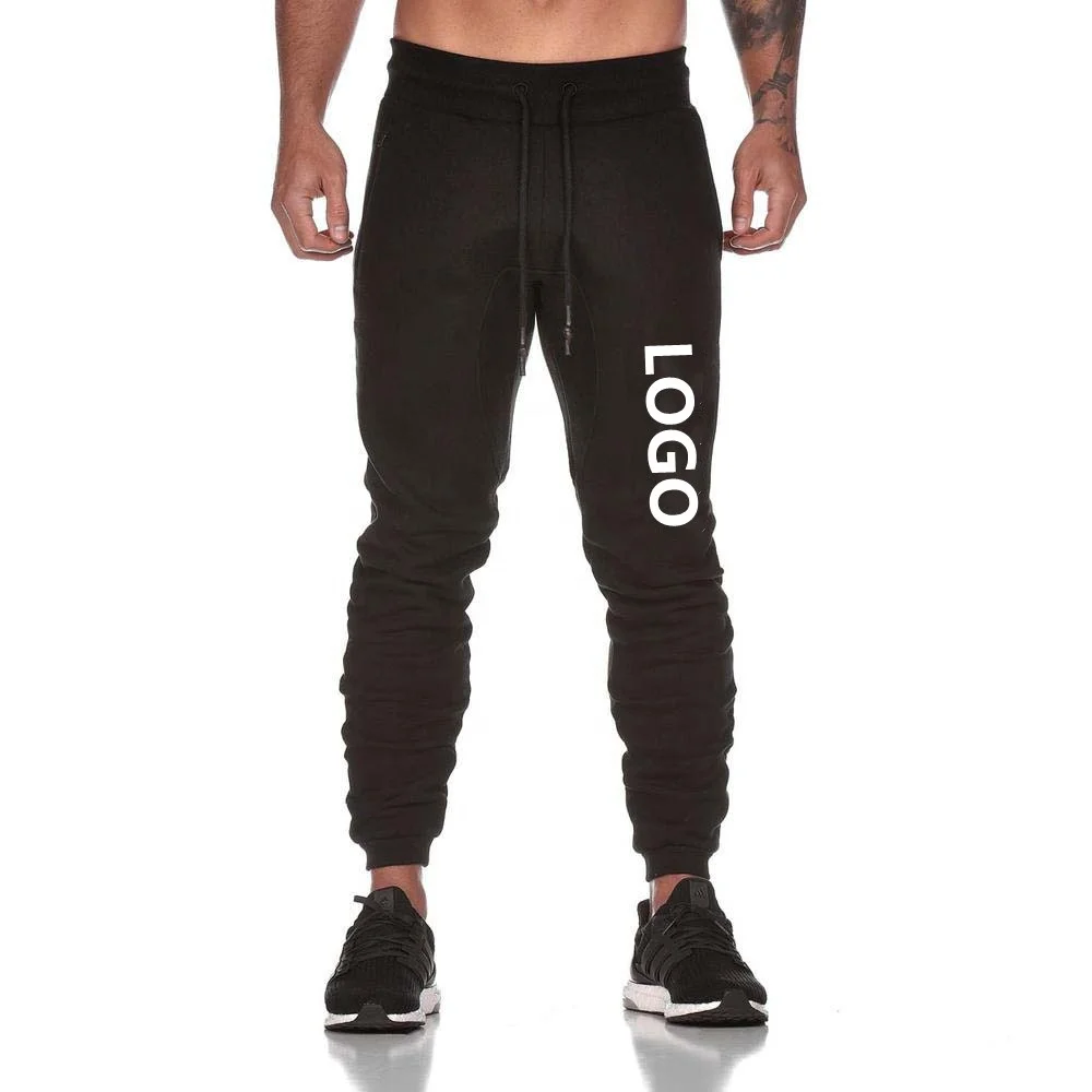 JL725A High Quality Autumn Winter Mens Jogging Pants Baggy Bottoms Customized Plus Fleece Cotton Sweatpants