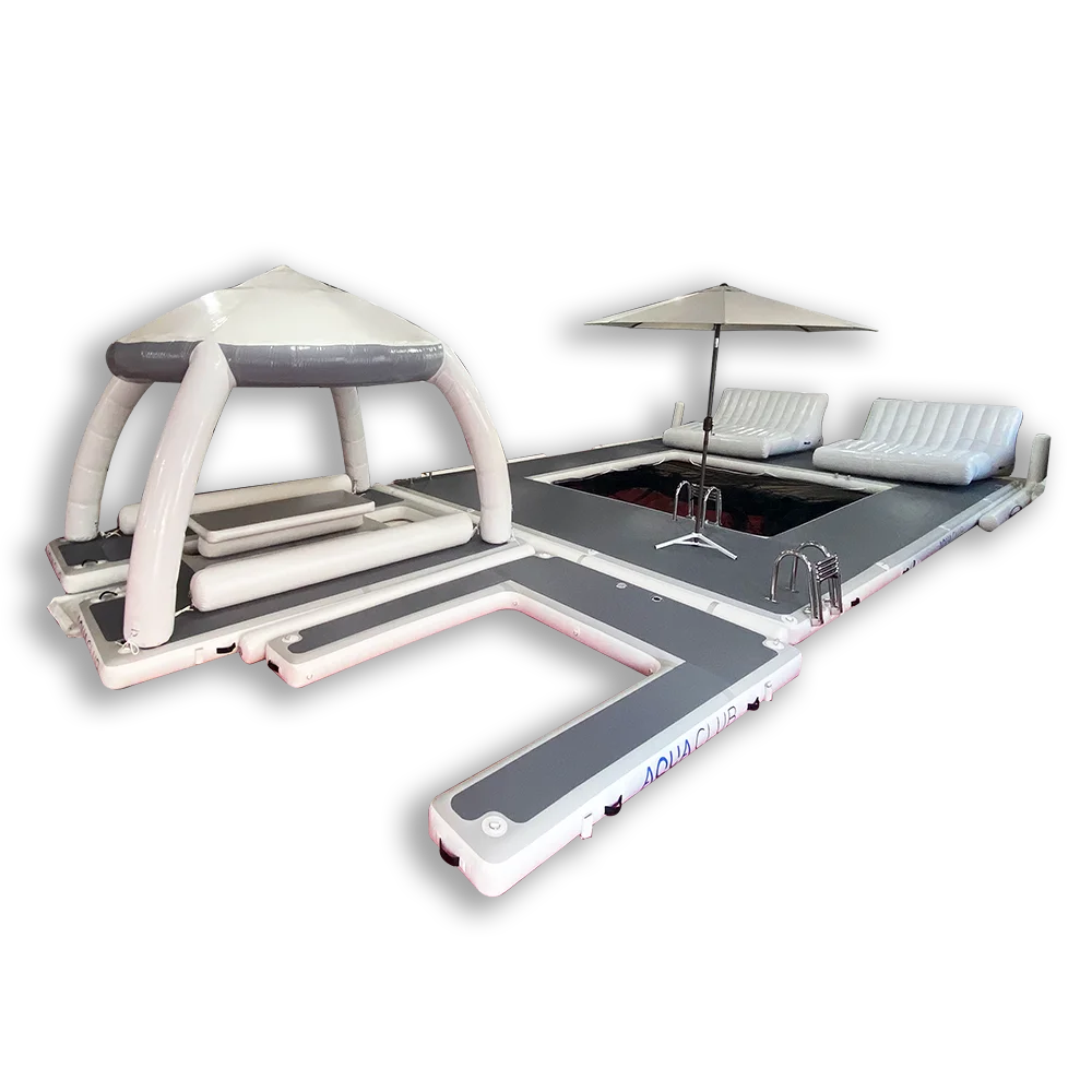 Inflatable Platform Tent Floating Island Jet Ski Dock Floats Leisure Swim Pool Boat Dock for Yacht