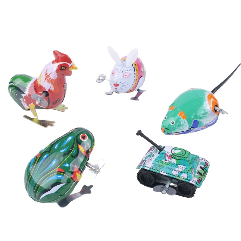 Оптовая продажа классические фигурки из оловянной прыгающей железной лягушки заводные игрушки для детей детские