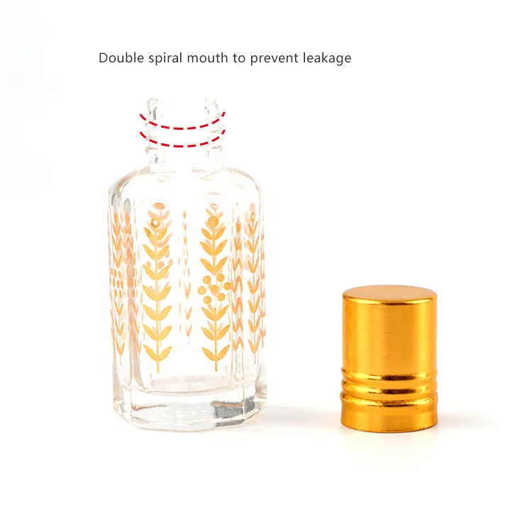 3ml 6ml 12ml Attar Perfume Oil Glass Bottle with Glass Stick