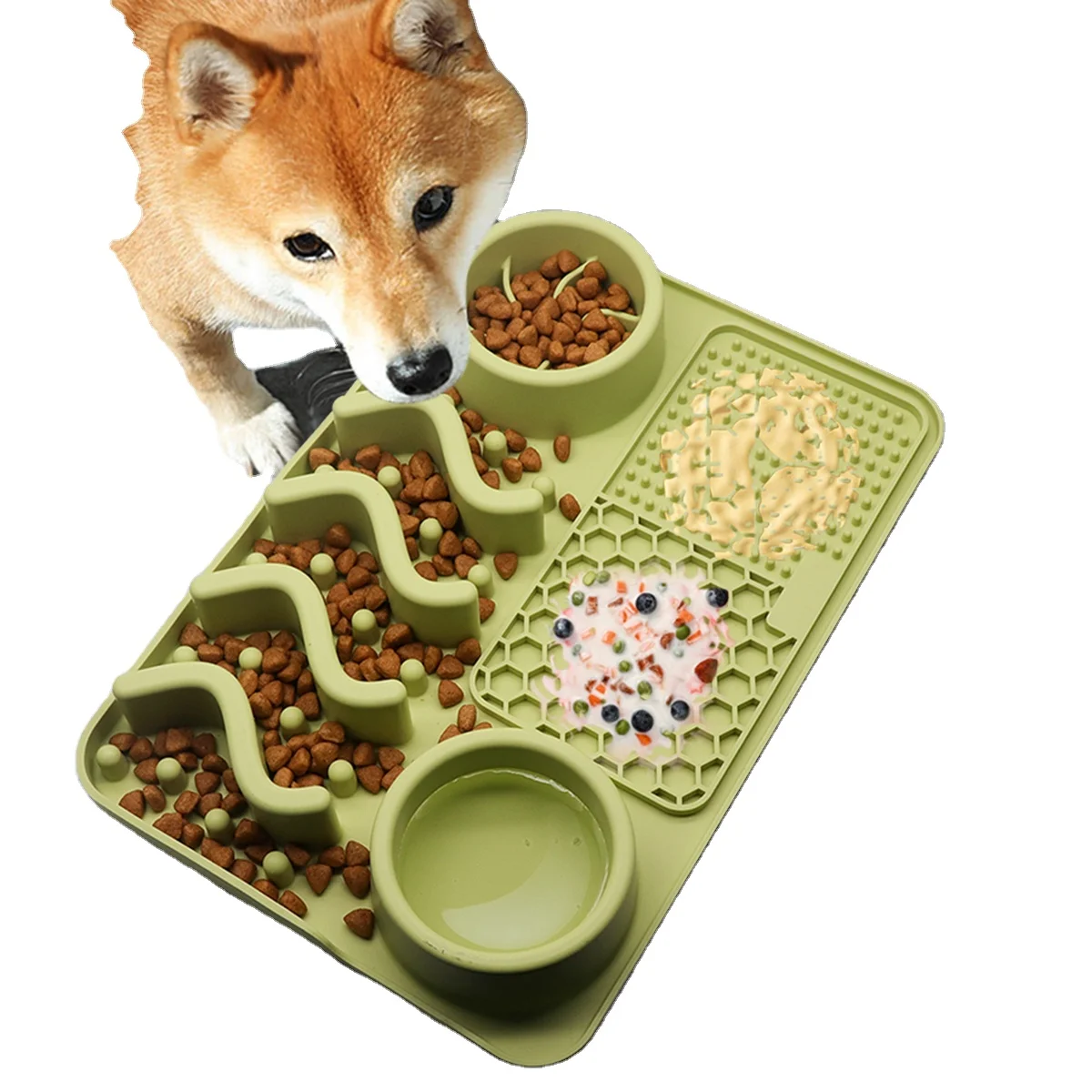 Silicone Pet Feeding Mat Dog Licking Slow Feeder Bowl - China Pet Slow  Feeder and Dog Slow Feeder price