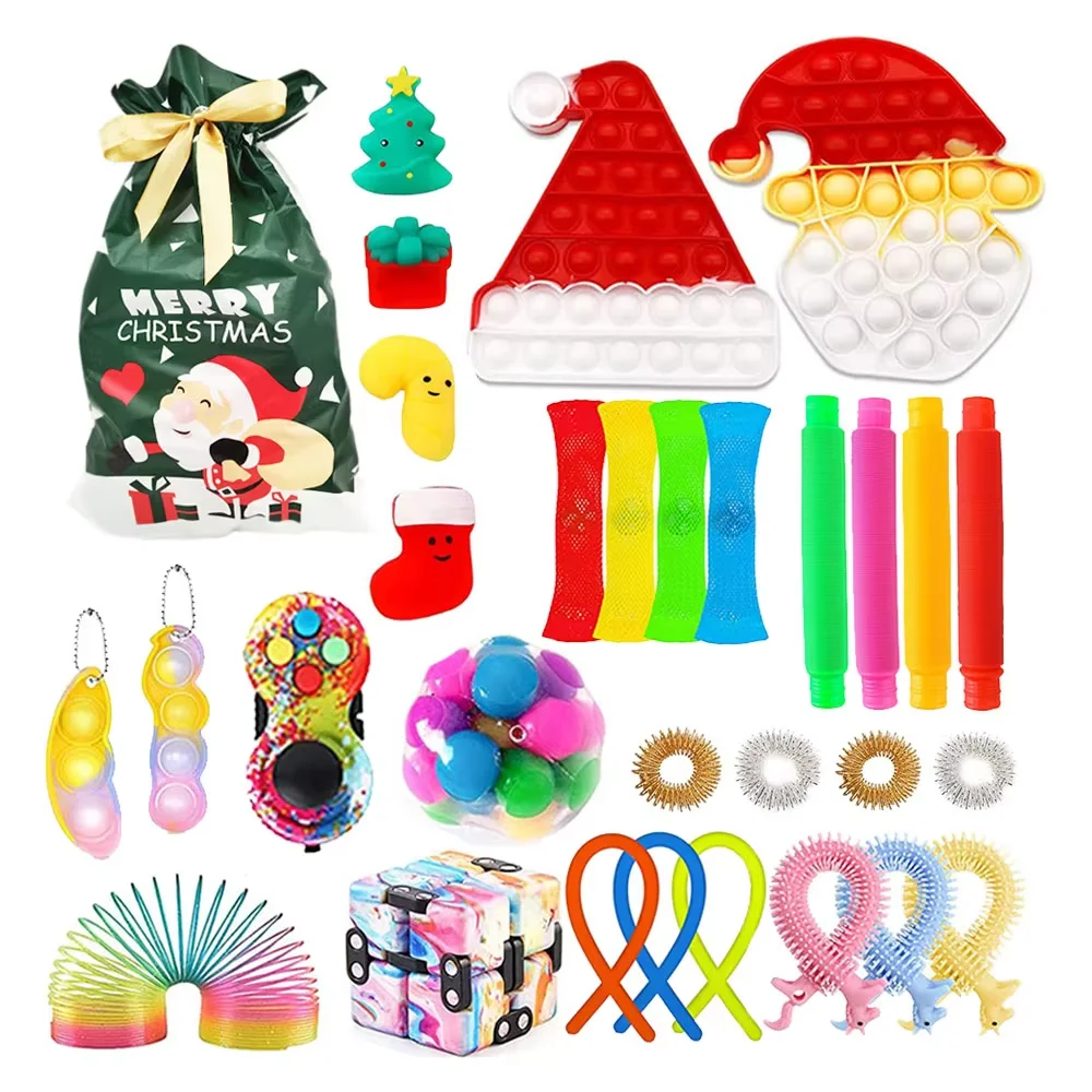 Chennyfun Calendario Dell'Avvento 24 Giorni Con 30 Giocattoli Antistress - Regalo Di Natale Per Bambini
