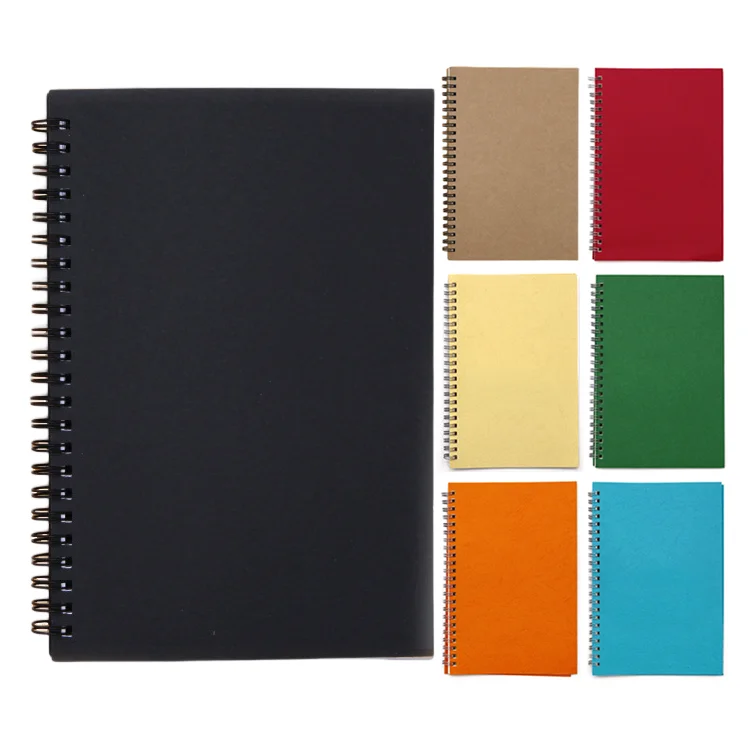 Spiral Bound Wireo Notebook with Golden Linen Coil Bound Planner Custom Printing Logo 200 Sheets Gift Linen Fabric Planner