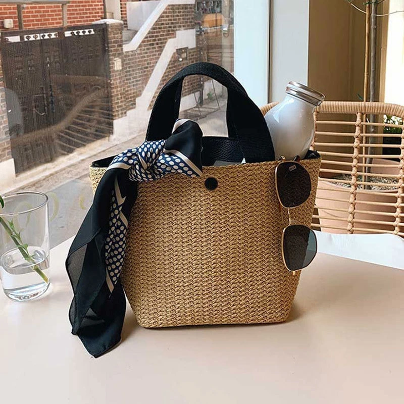 Factory Direct Wholesale Sac a Main Women's Straw Handbags Ladies Tote Bag Summer Beach Bags for Women