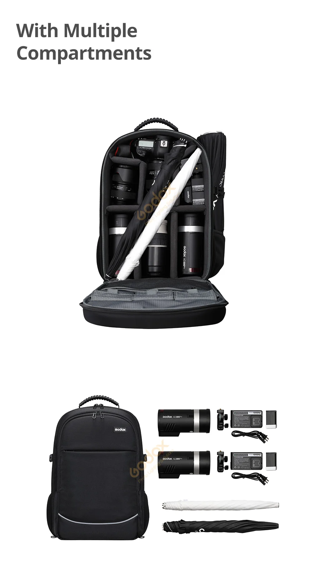 GODOX CB20 CB-20 Backpack Bag for AD300Pro AD200Pro Backpack Camera Strobe Bag