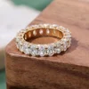 Real solid 18k gold +lab diamond  ring