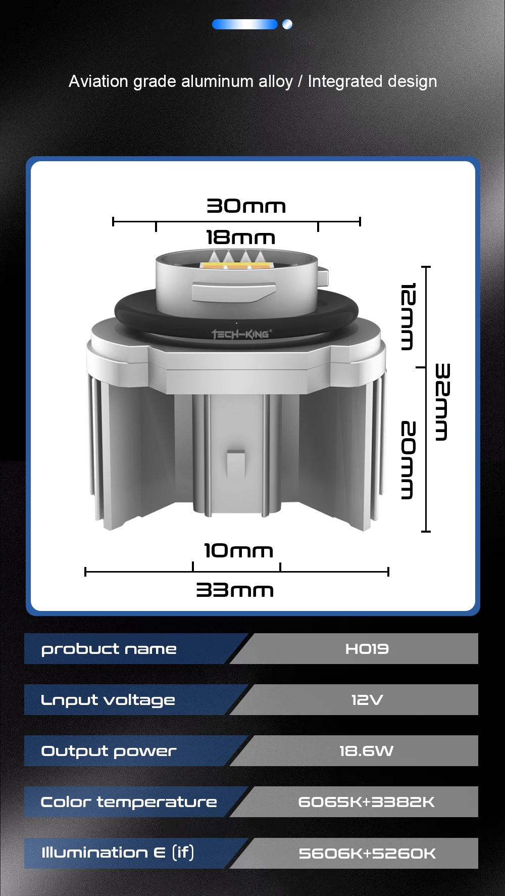 L1B Speed Fan Car LED HeadLight Fog Bulbs Dual Color With 4575 Chips 19W Car LED Fog Light 6500K 3000K LED Fog Light Taillights