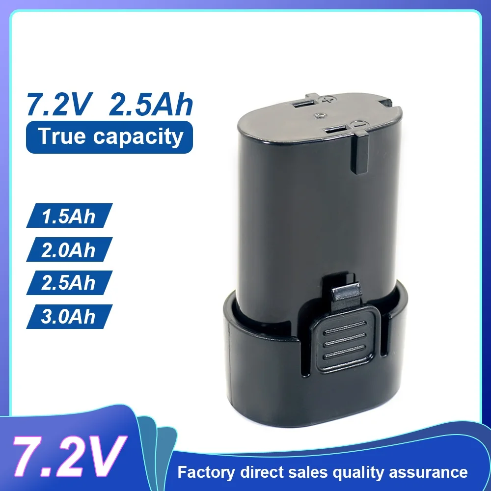 High Quality 7.2V Li-ion Power Tool Battery 2Ah 2.5Ah 3Ah Replacement Battery Pack for Makita 7.2V Cordless Drill Screwdriver