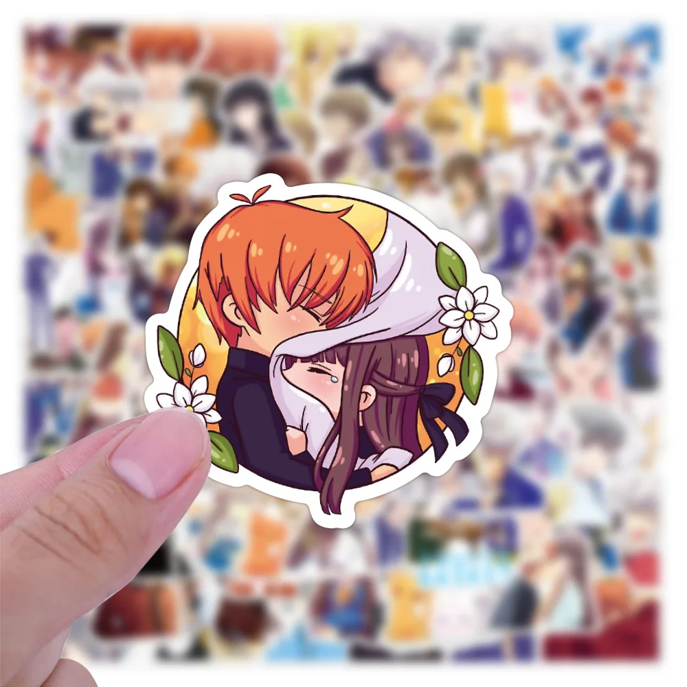 100pcs Japanese Anime Fruits Basket Cool Graffiti Stickers For Girl Waterproof Laptop Notebook 0028