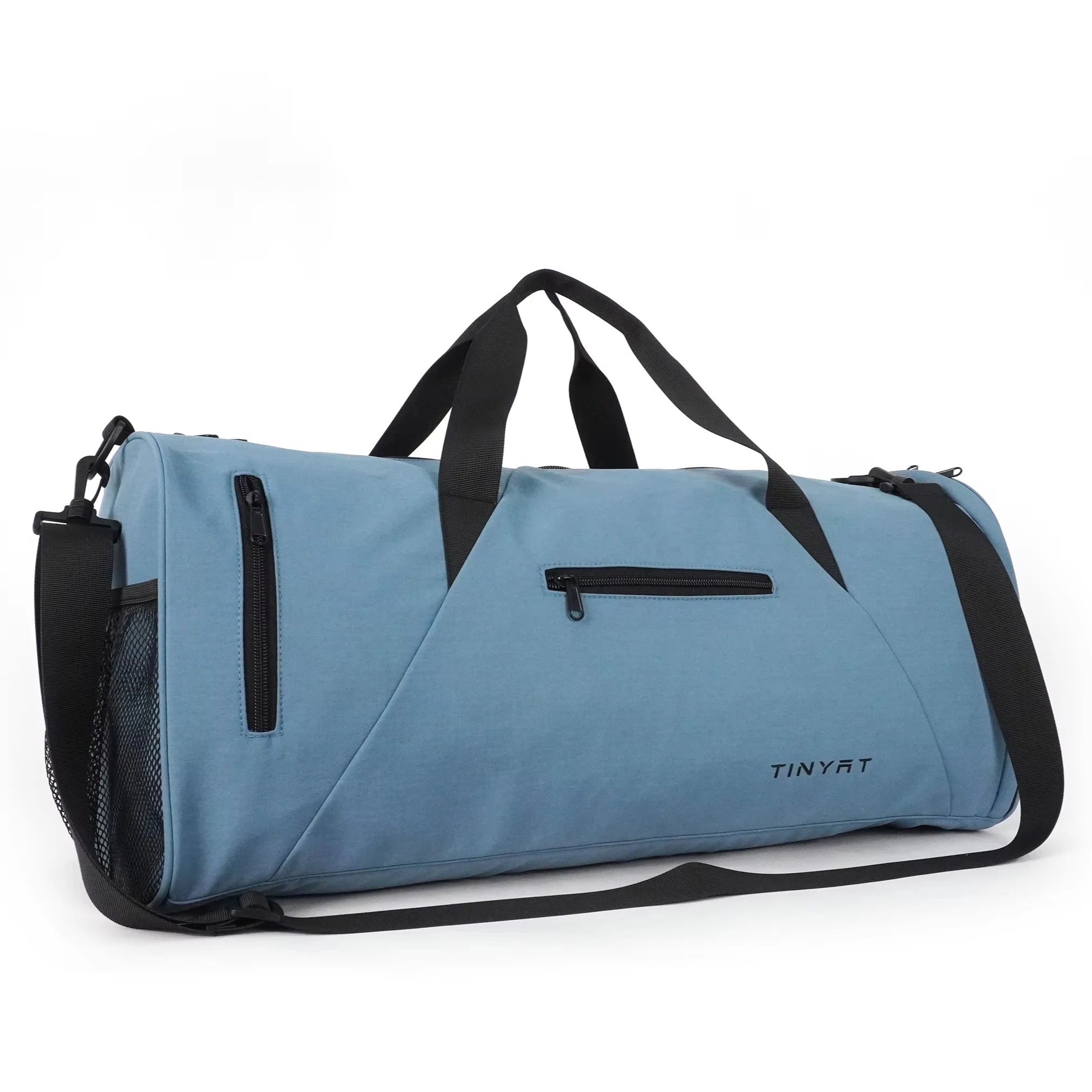 Unisex Large Capacity Gym Bag Factory Custom Logo Lightweight Polyester Travel Suitcase with Zipper Closure Fashion Style