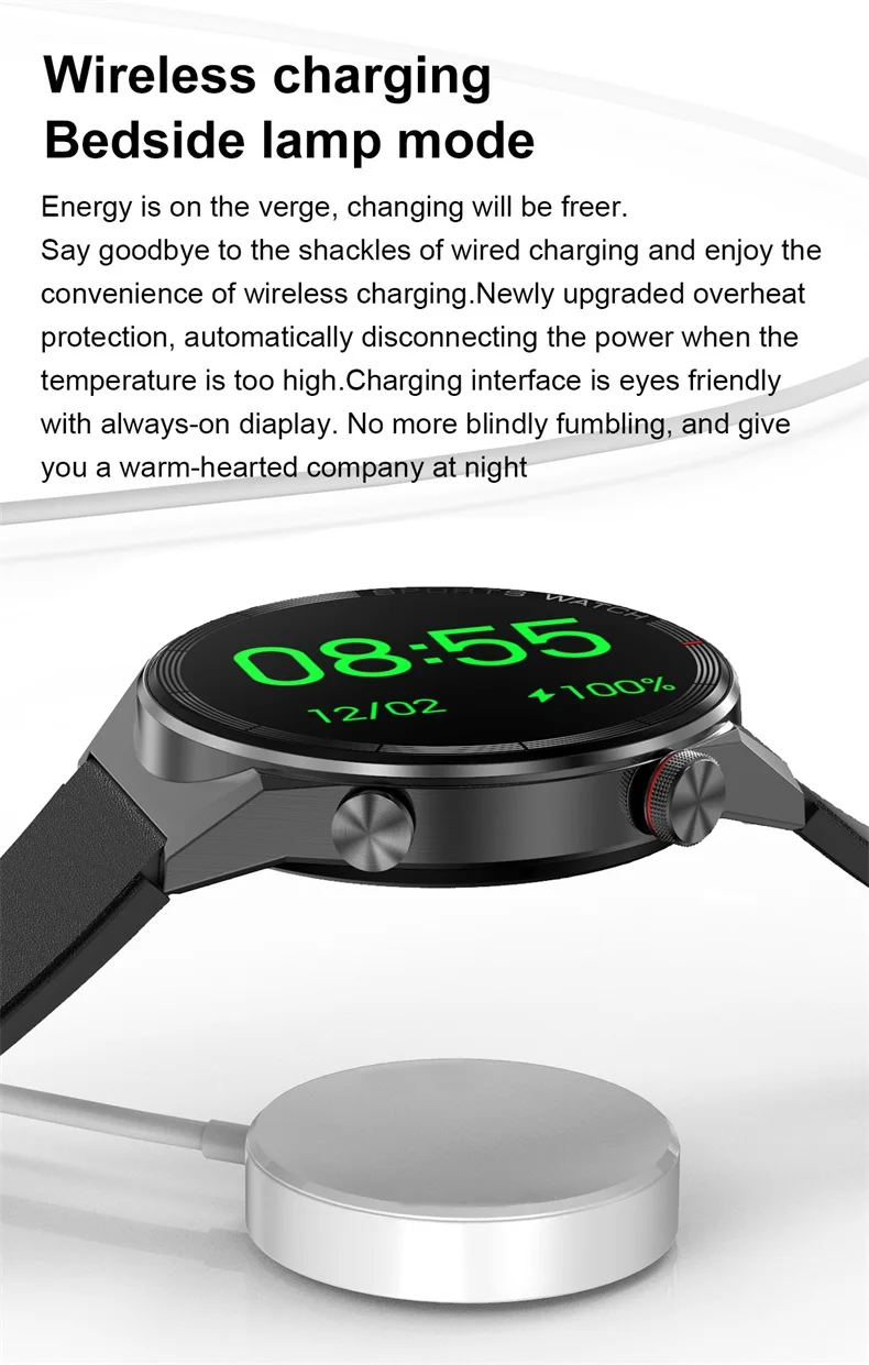 DT3 Mate Smart Watch with BT Call HR BP Health Tracker Wireless Charging Smartwatch Men Watch WearPro DT3 Mate (8).jpg