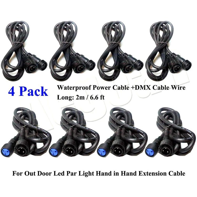QWORK® 5 Coppie 2 Pin Connettori Elettrici Impermeabile IP65 con Cavo di Prolunga 22AWG 20cm per Faretti Solari, Luci da Giardino, Strisce LED