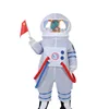 Spacesuit inflatable suit transparent face mask sent with red flag