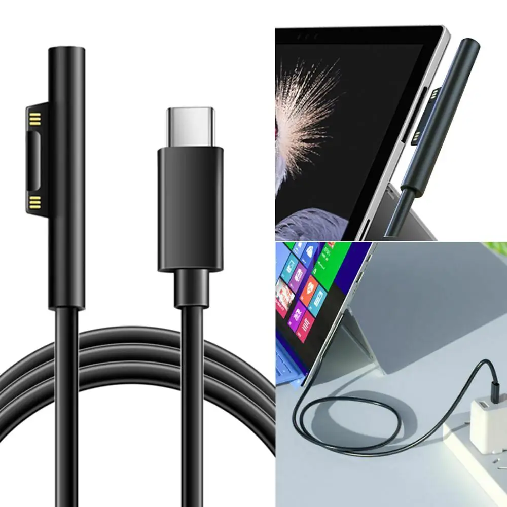 USB C зарядный кабель 15 в PD Зарядка для Microsoft Pro 6/5/4/3, Sur face Book 2/1, Surface pro