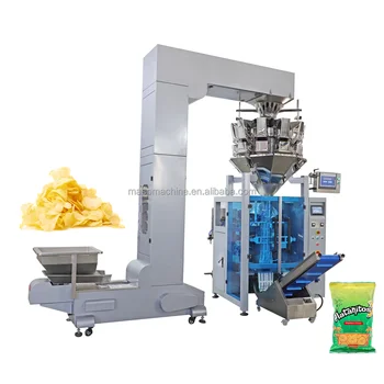 Multi Function Automatic Puffed Food Potato Chips Banana Plantain Chips Snack French Fries Pouch Sachet Chips Packing Machine
