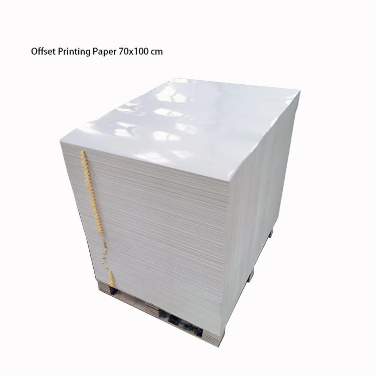 70*100 Cast Coated Sticker Paper Semi Glossy Adhes Paper Sheet Chromo Self Adhesive Double Layer Art Sticker Paper