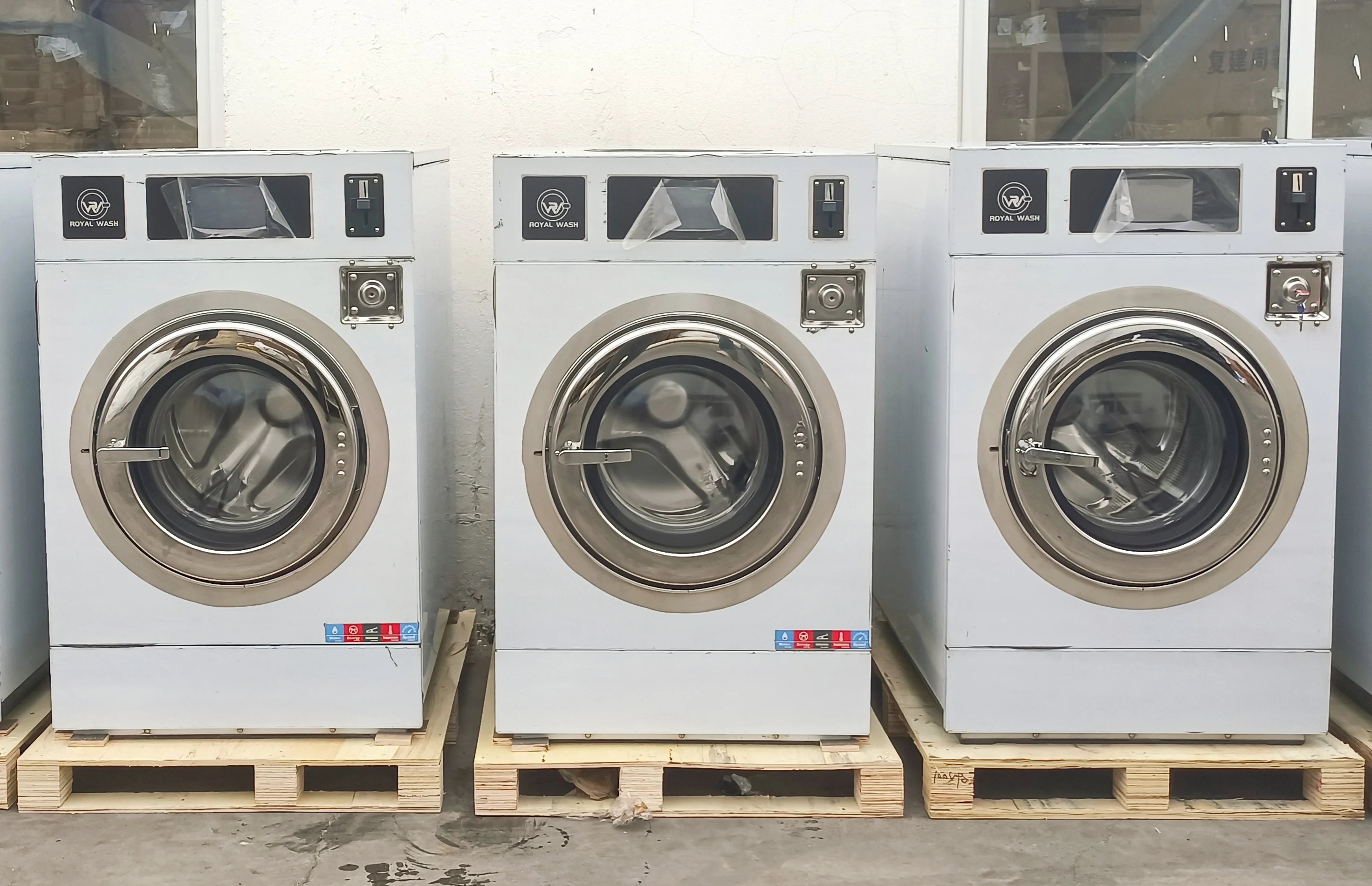 Industrial Automatic OPL/Coin Operated 12kg to 40kg Capacity Laundromat Hotel Commercial Laundry Hard Mount Washing Machine