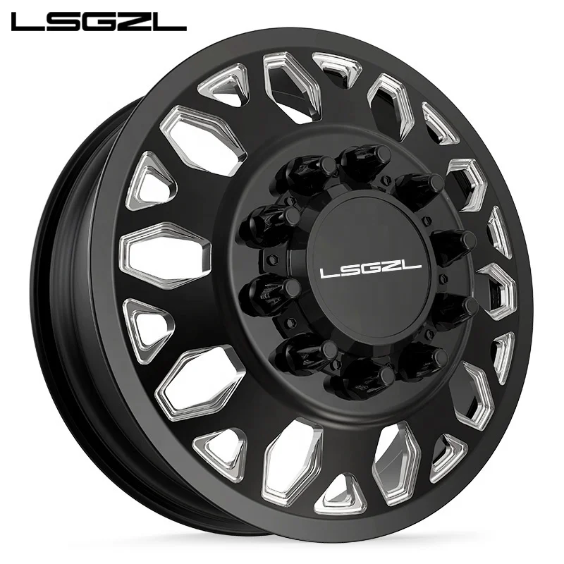 Black Custom Luxury Dually For Ram Ford 8 / 10 Holes 8x170 8x180 8x200 8x165.1 10x225 22 24 26 28 30