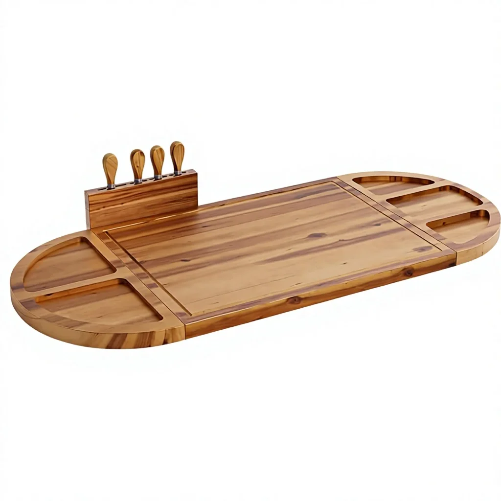 Acacia Wood Extra Large Charcuterie Board Cutting Board Wooden Snack Serving Platter Great for Picnics Housewarming Gifts
