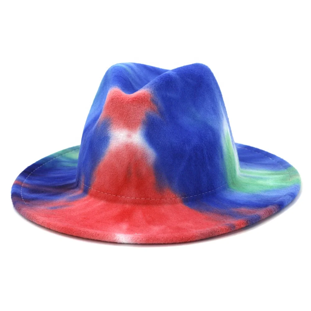 Wide Brim Wool Felt Jazz Fedora Hats 