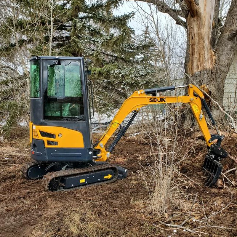 SDJK Mini Excavator 2 Ton Epa Kubota Engine Excavators New Hydraulic Crawler Digger Multifunctional 2 Ton Excavator Machine