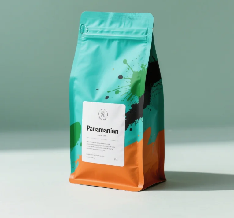 Customized Design logo Plastic Protein Powder Bag, Flat Bottomed Coffee Bean Packaging Bag with Valve Zipper