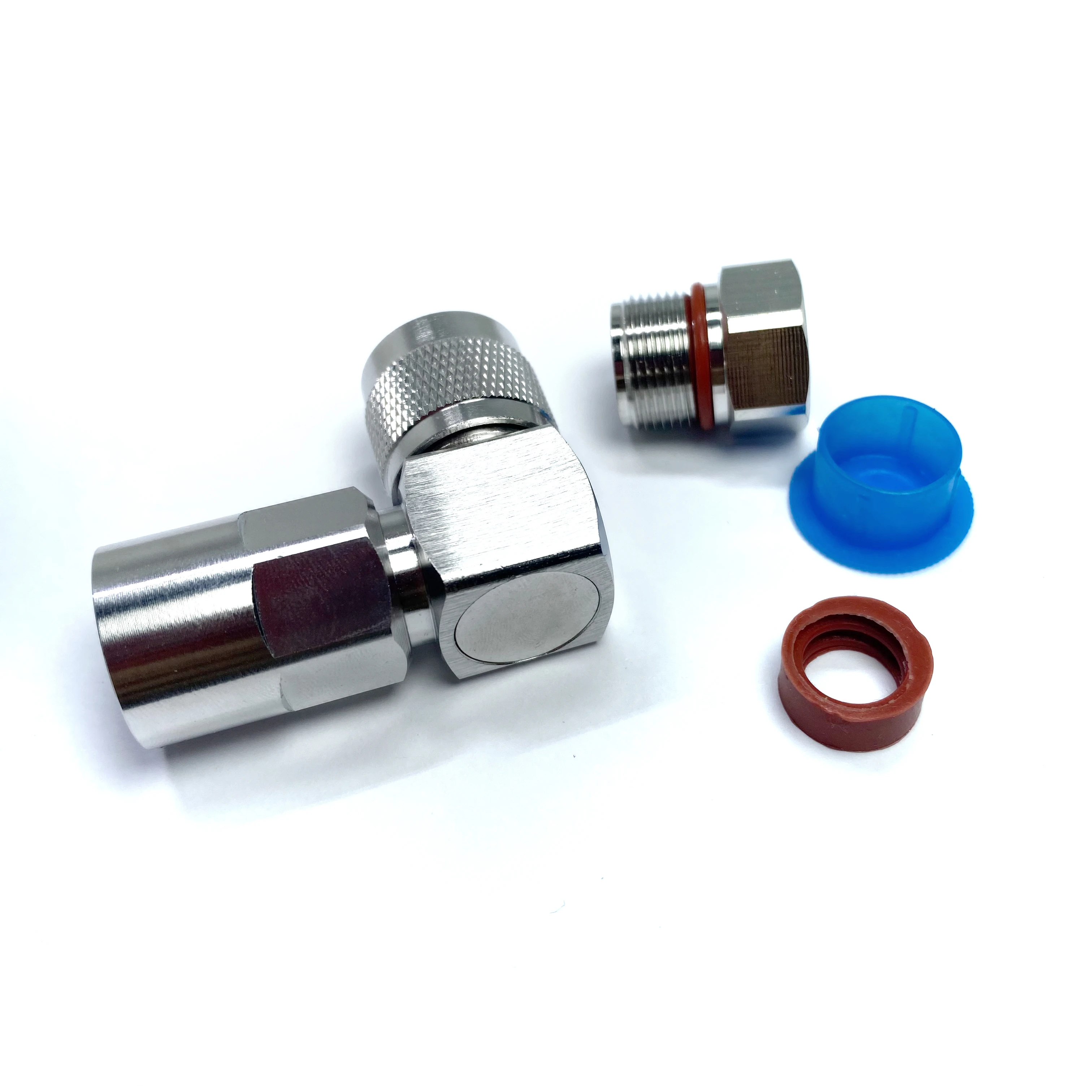 RA  N Type Male Plug Connector right angle 90 degree  for 1/2 supersoft SF cable rf coaxial connectors supplier