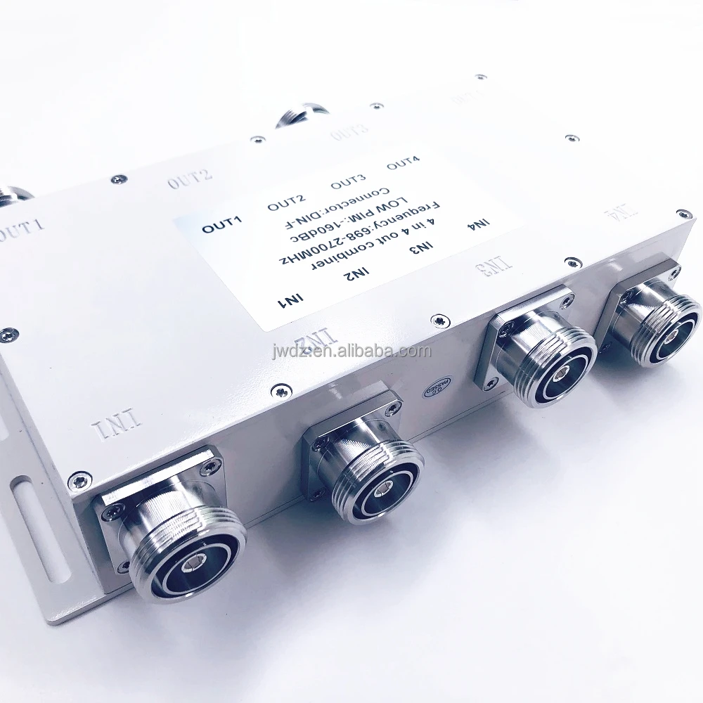 698-2700MHz 400w 4*4 3dB Hybrid Coupler hybrid combiner 4 in 4 out 3dB Hybrid Combiner N 4.3-10 DIN connector low PIM