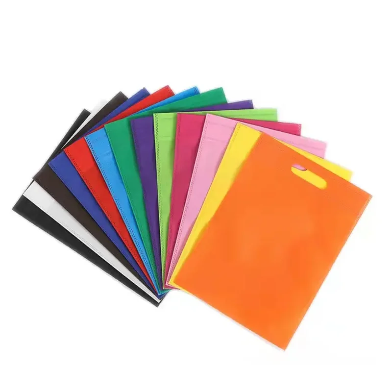 Hot Sell Eco Friendly Biodegradable Reusable Recycled Cheap Die Cut Non Woven Shopping Bag with Custom logo Printed