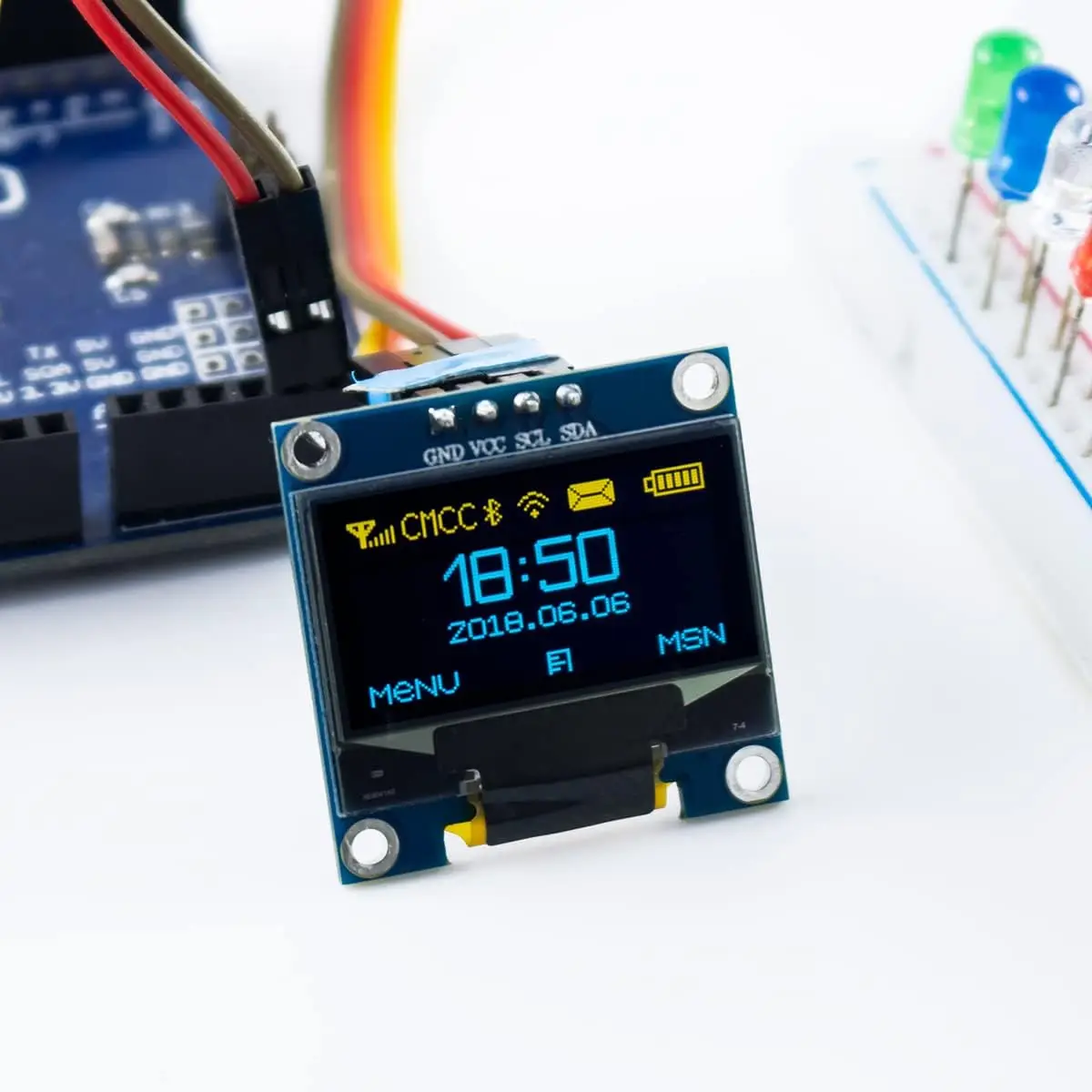 Modulo Display OLED 0,69 Pollici 14 PIN 96x16 Bianco SPI/IIC Per Progetti Fai Da Te